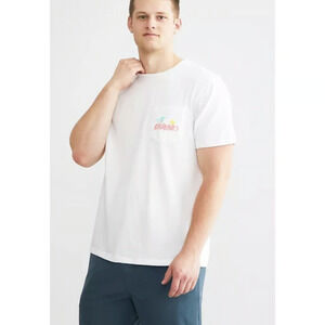 NWT Chubbies Men's The Saved By The Wave Short Sleeve T-Shirt in White‎ Size XXL